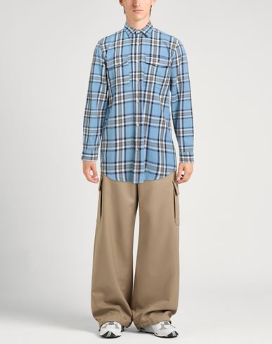 Man Shirt Light blue Size S Cotton