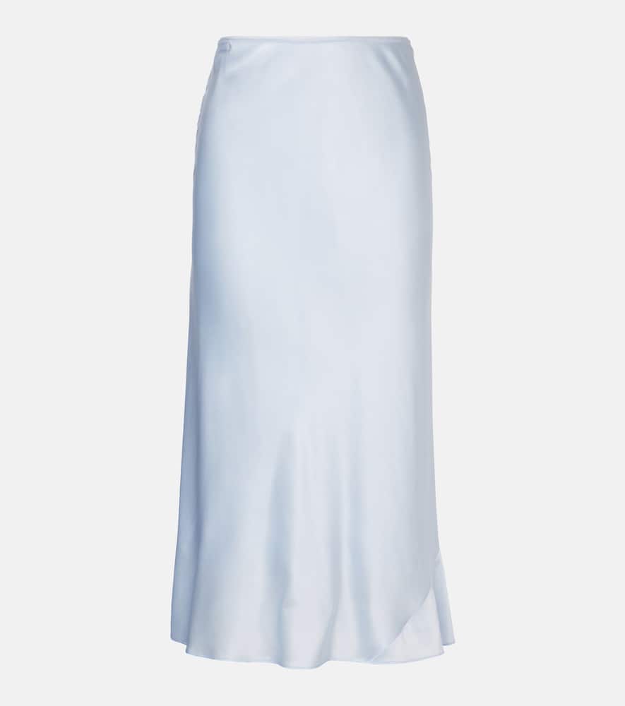 Sense of Shine satin midi skirt