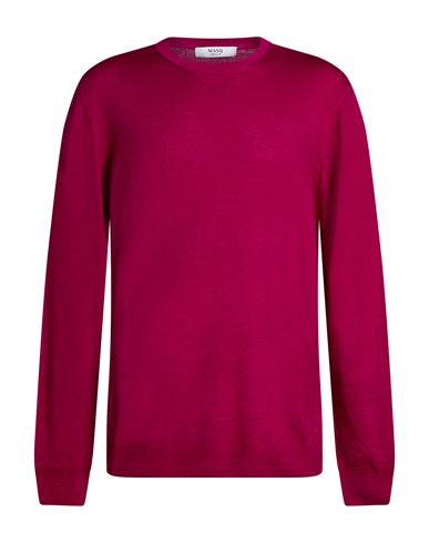 Man Sweater Magenta Size 40 Merino Wool