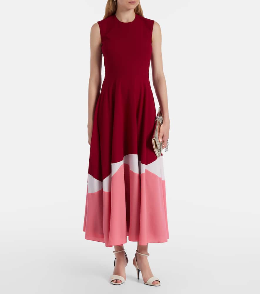 Gradient crêpe cocktail dress