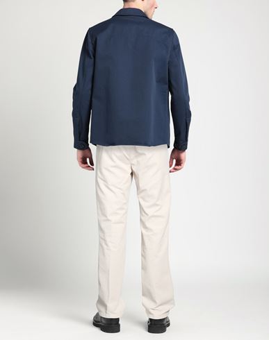 Man Pants Off white Size 38 Cotton, Elastane