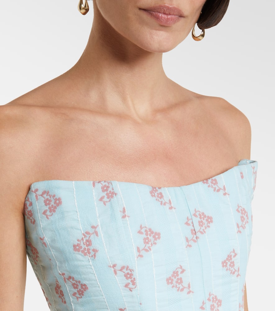Rousseau floral cotton-blend midi dress