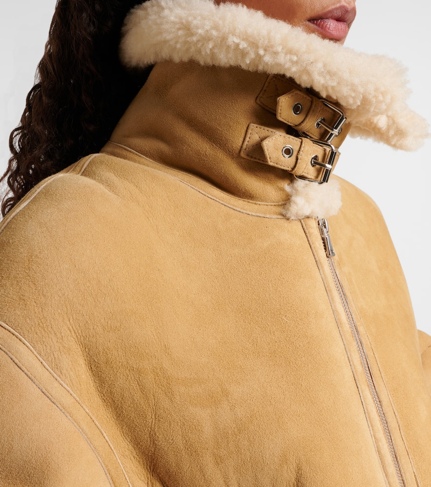 Portia shearling-lined suede jacket