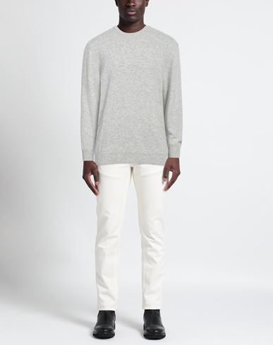 Man Sweater Light grey Size 46 Virgin Wool, Viscose, Polyamide, Cashmere