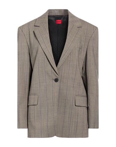 Woman Blazer Grey Size 6 Polyester, Wool, Elastane