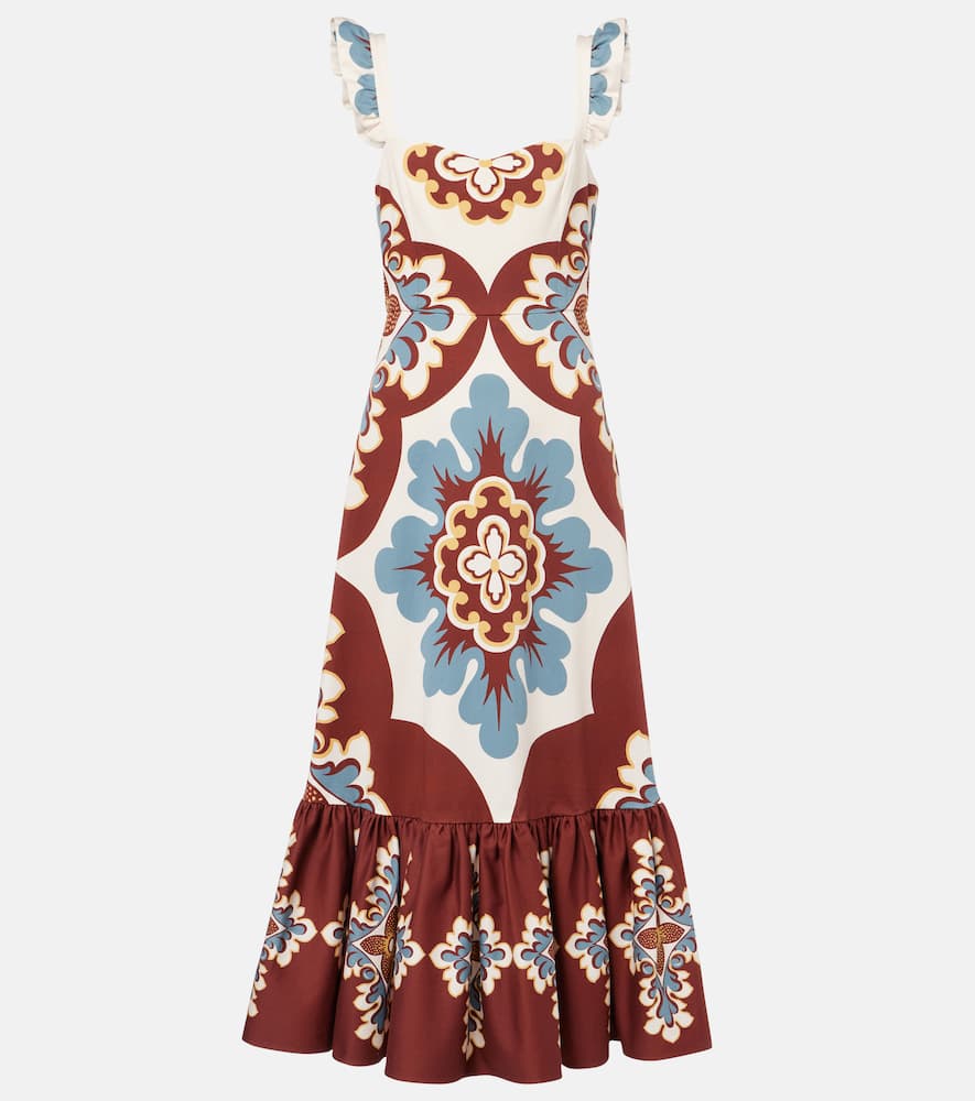 Gingerbread cotton-blend midi dress