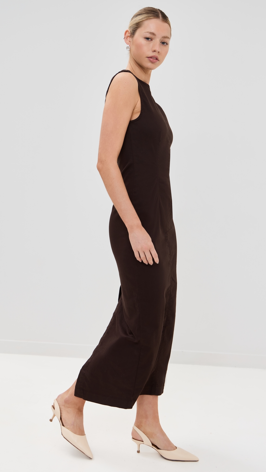 Kendi Denim Midi Dress Mole
