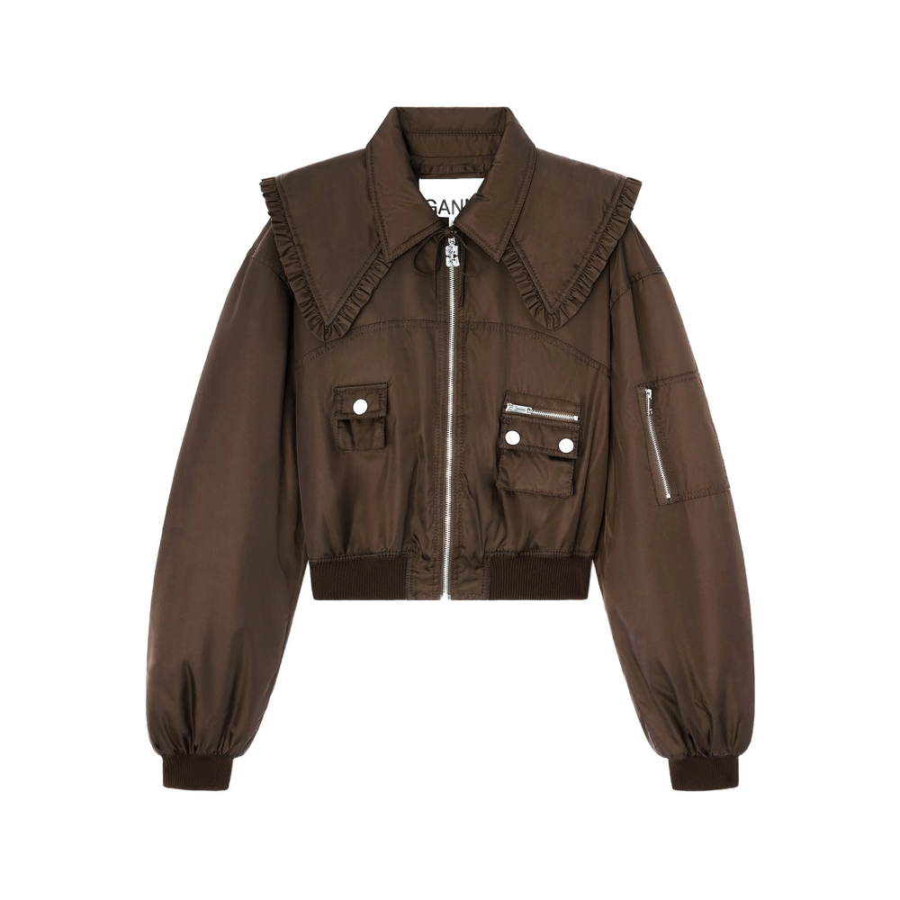 Duchesse Nylon Puffer Jackets Brown