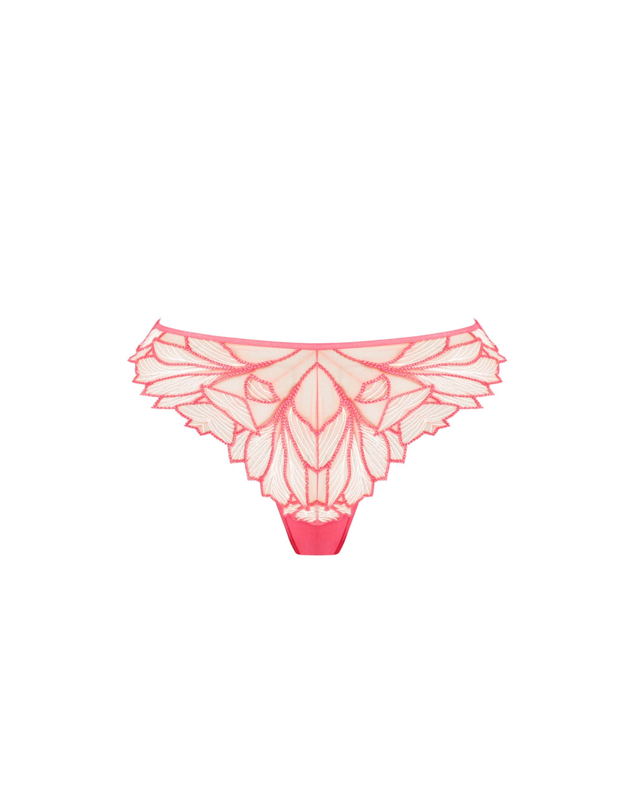 Bluebella Eden Sheer Thong Pink Lemonade/White