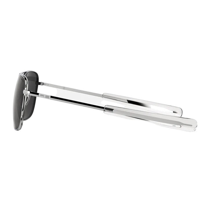 Randolph Engineering Man AF075 Bright chrome Outlet sunglasses Metal Silver Grey Squared Norma