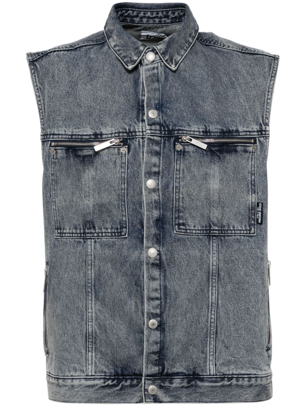 Sleeveless denim jacket - Blue