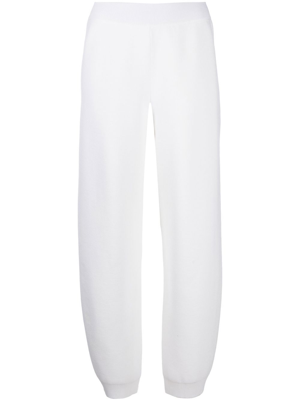 Elasticated-waist trousers - White