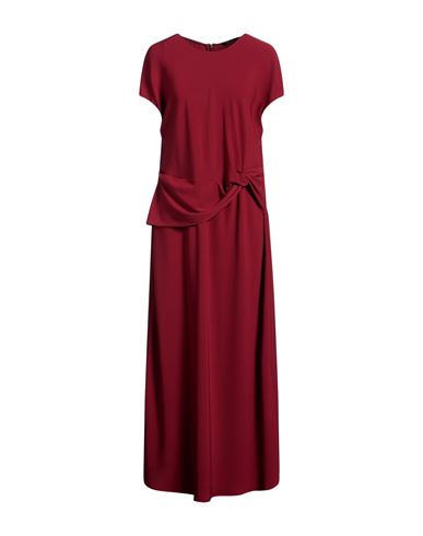 Woman Maxi dress Brick Size 14 Polyester, Elastane