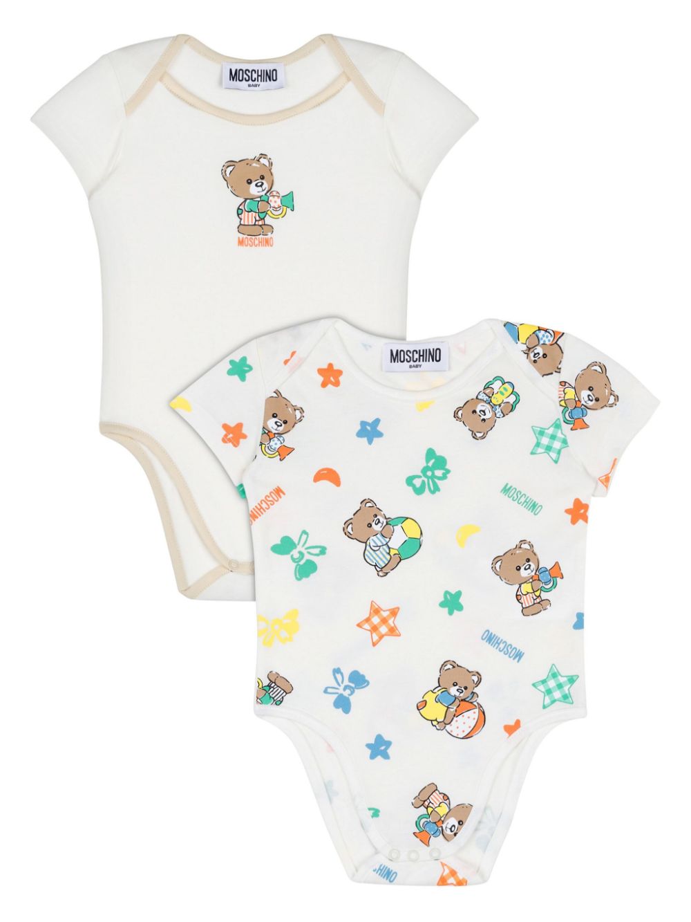 Teddybear motif babywear (pack of two) - Neutrals