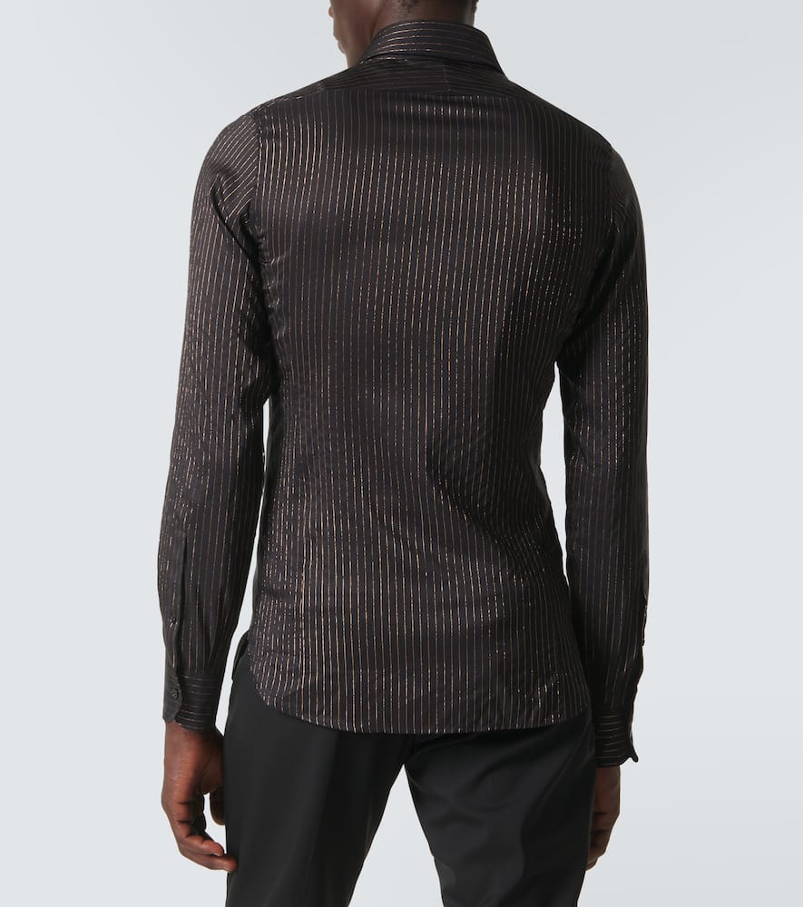 Pinstripe silk shirt