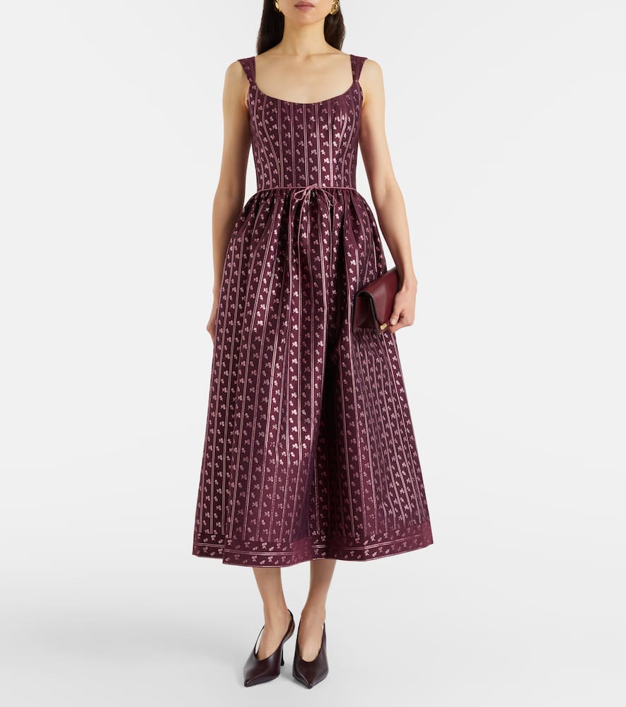 Apple bow-detail bustier dress
