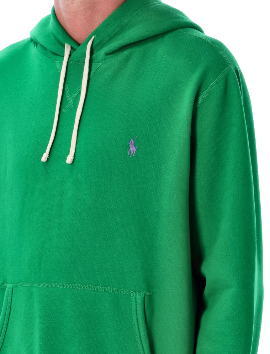 Green Logo Embroidery Hoodie