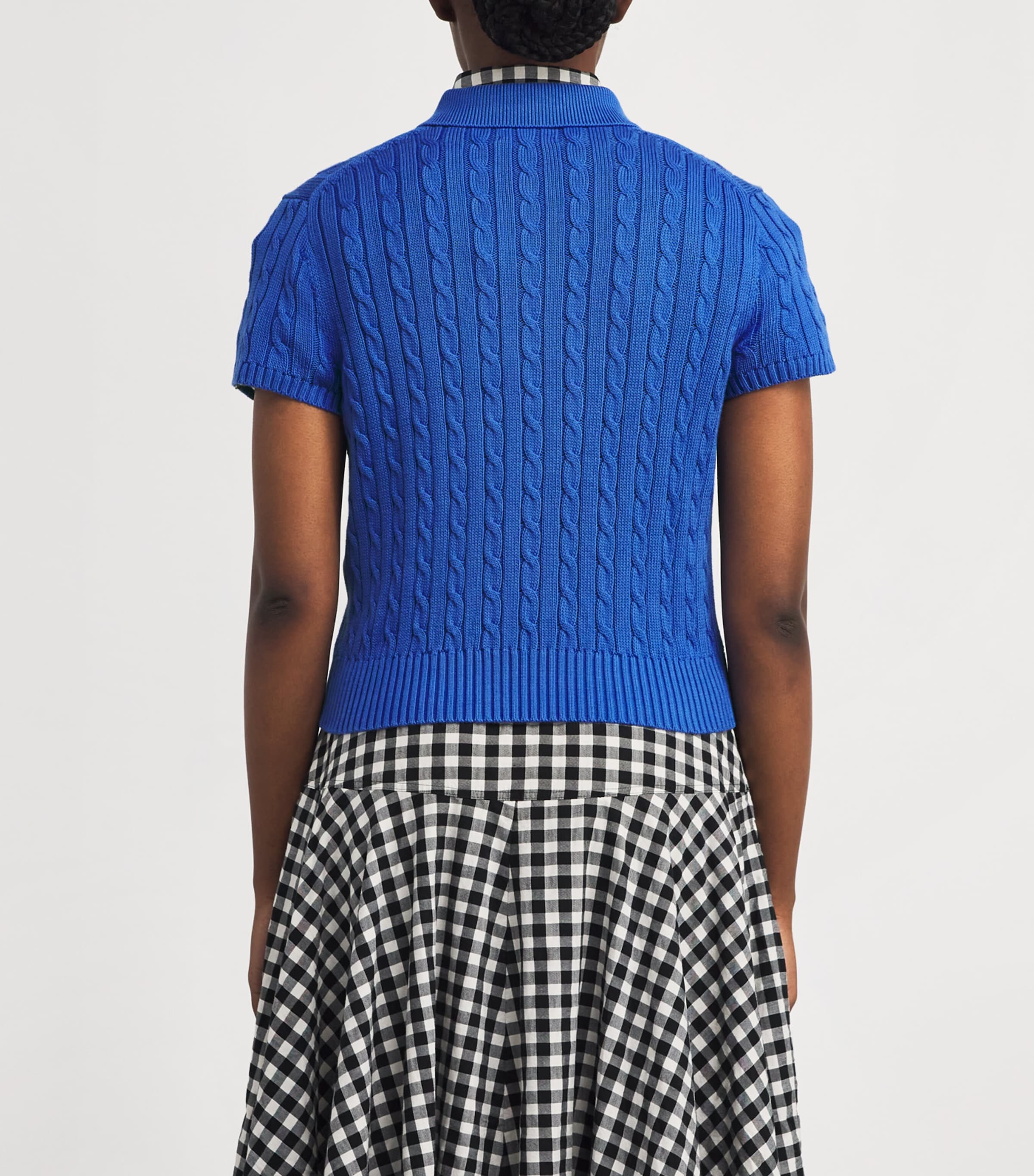 Cotton Short-Sleeve Sweater