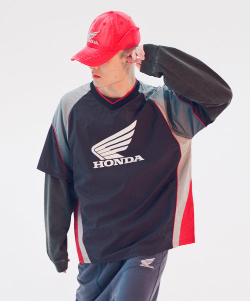 Honda Speed Track nylon T-shirt Navy