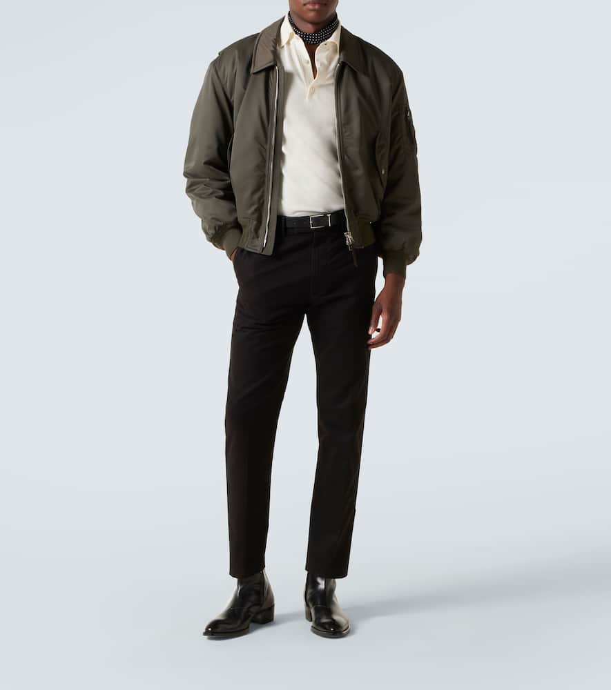 Cotton straight pants