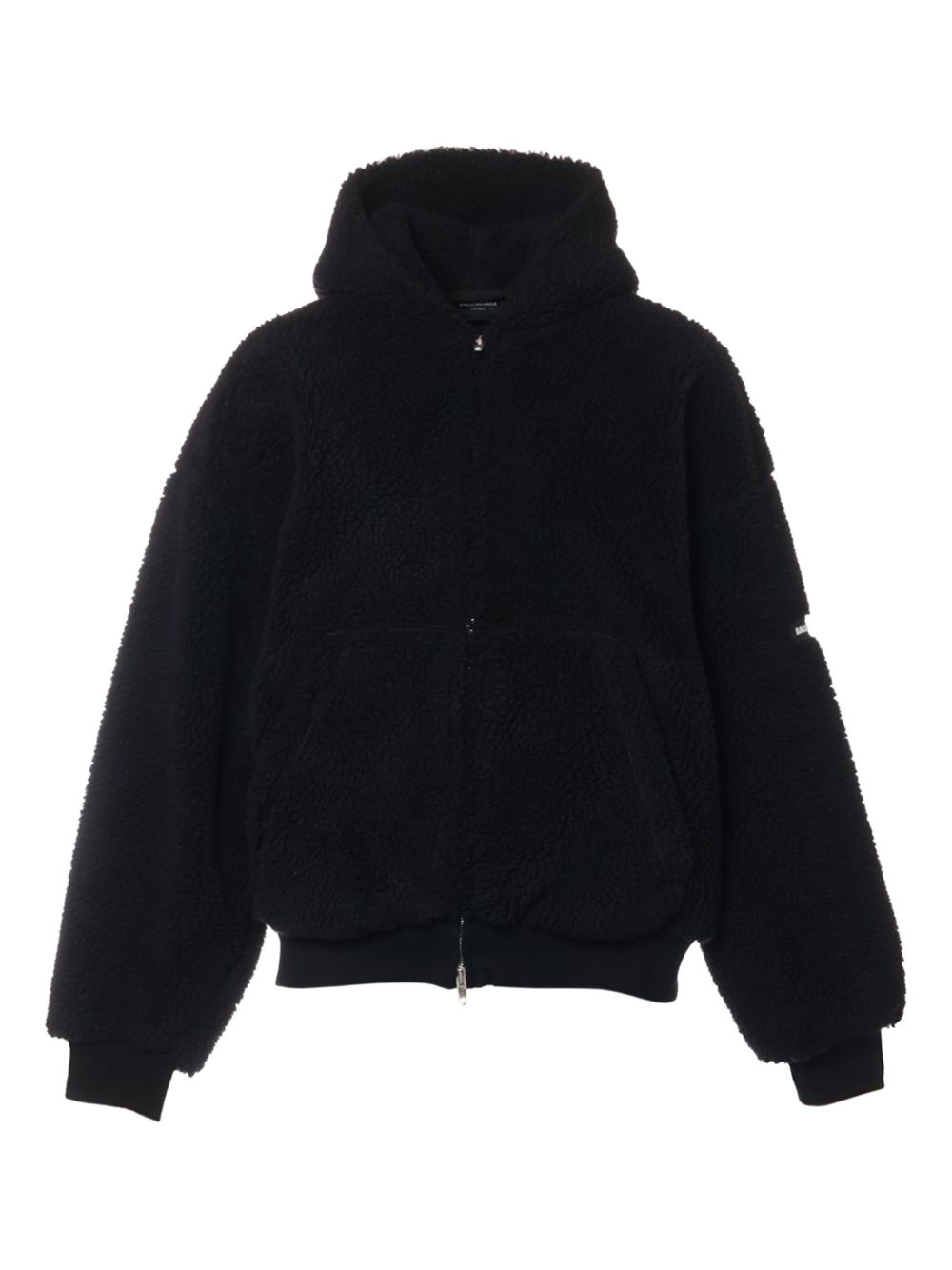 2024 faux-fur hoodie - Black