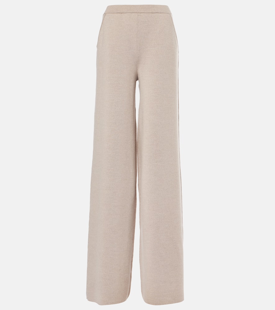 Wool wide-leg pants