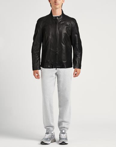 Man Jacket Black Size 40 Leather