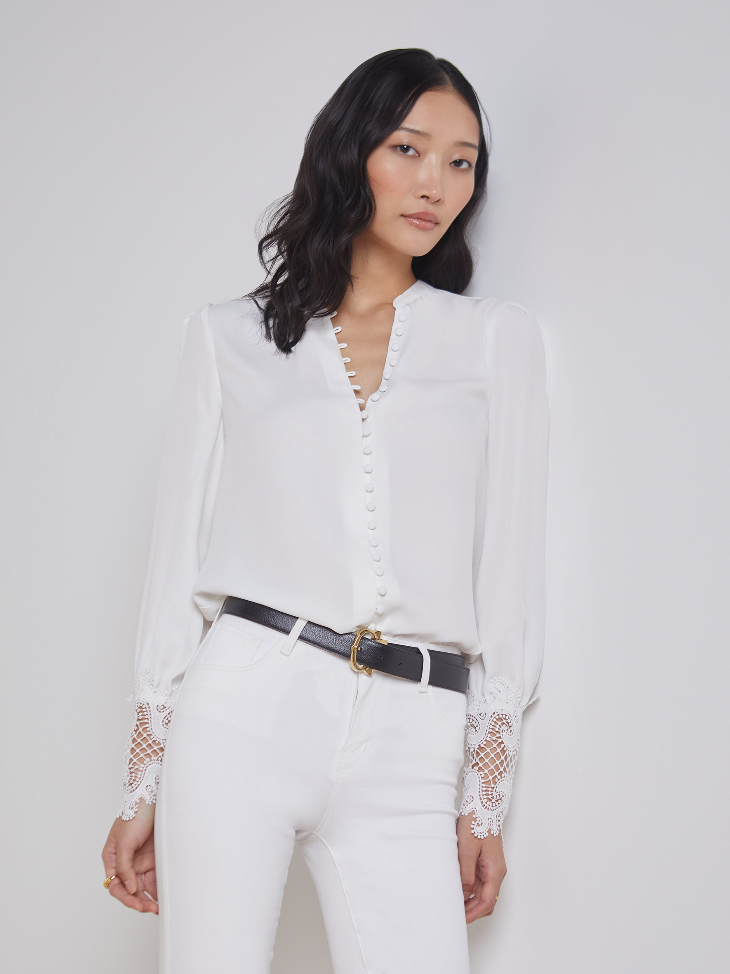 Ava Blouse Top In Ivory