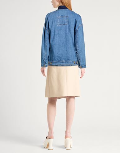 Woman Denim outerwear Blue Size M Cotton
