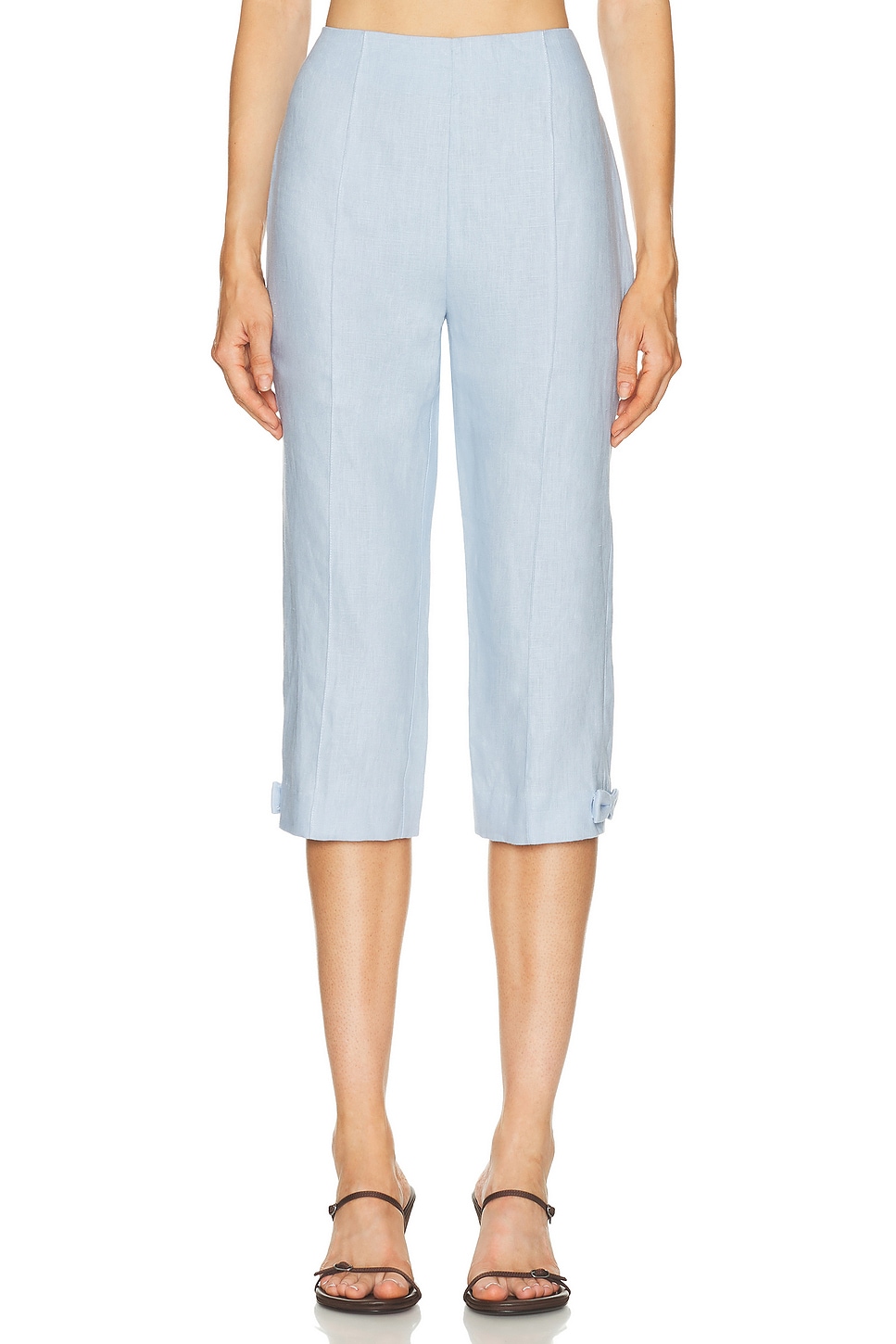 Posse Harper Capri Pant in Blue - Baby Blue. S also in XS