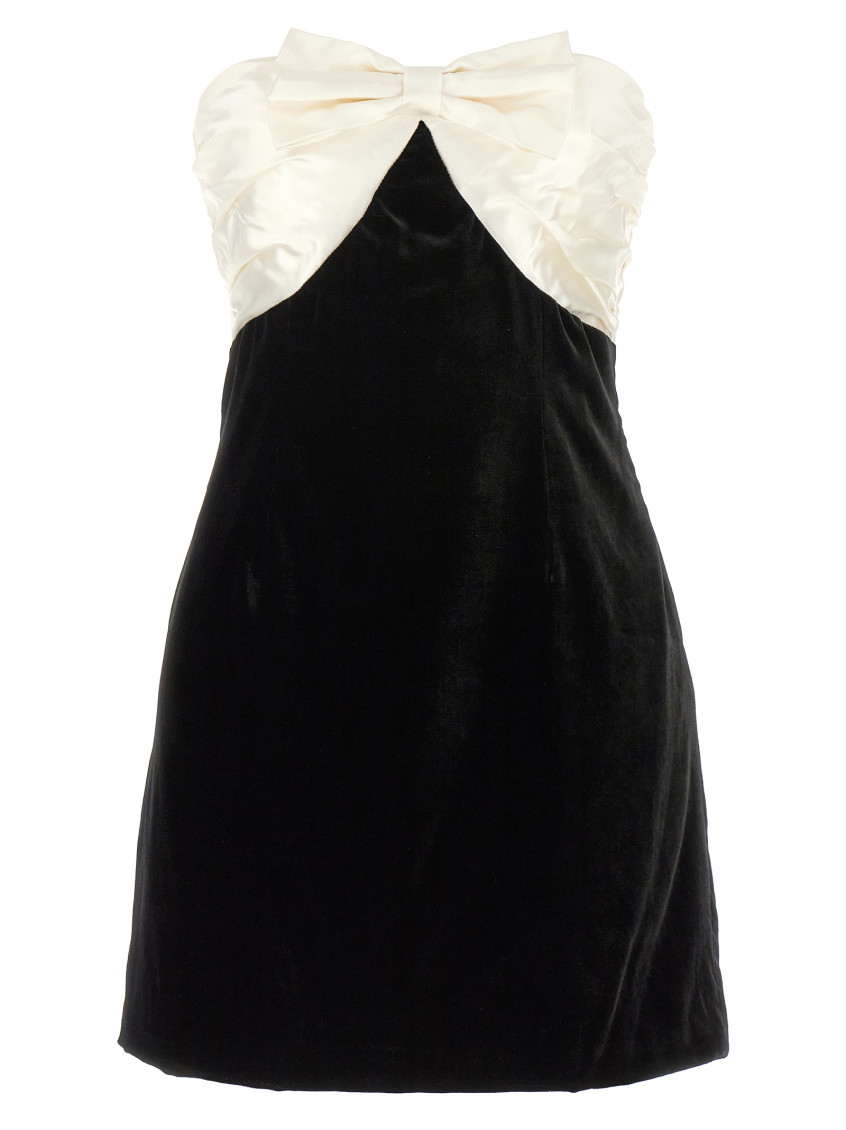Mini Dress Velvet Duchesse Bow
