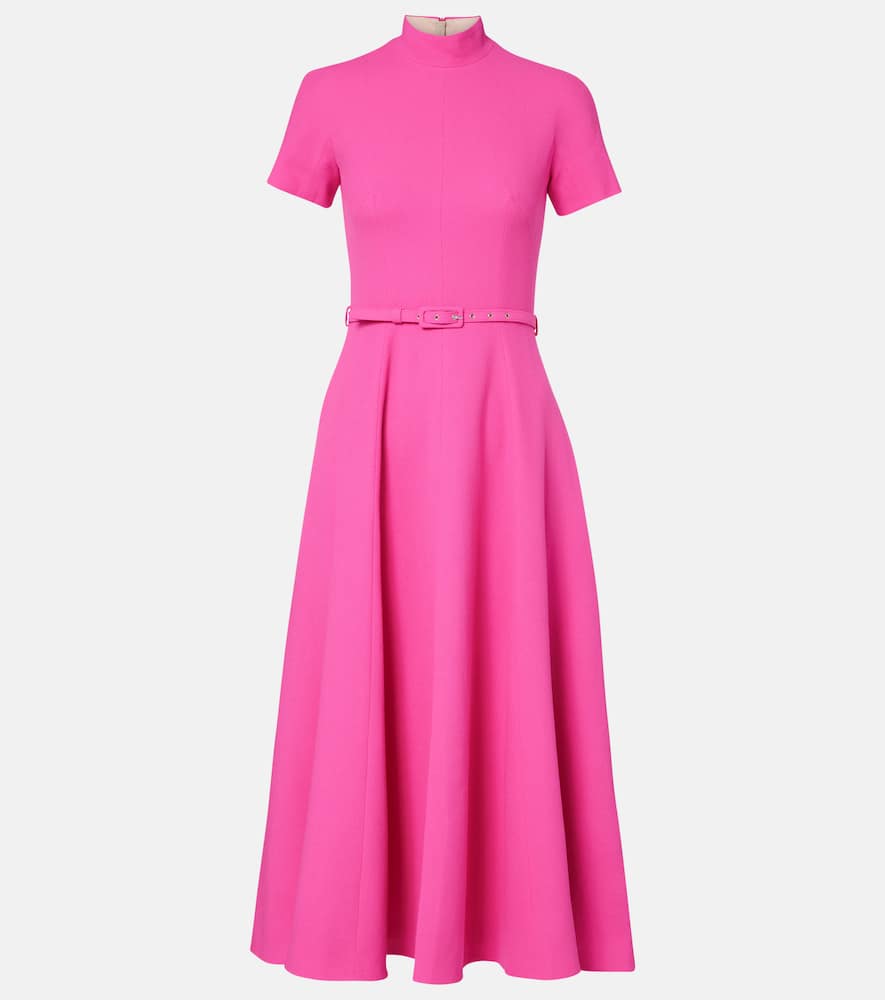 Camilla belted wool midi dress