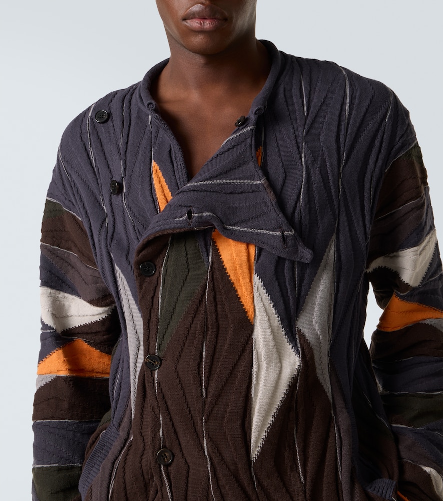 Raday asymmetric cotton cardigan