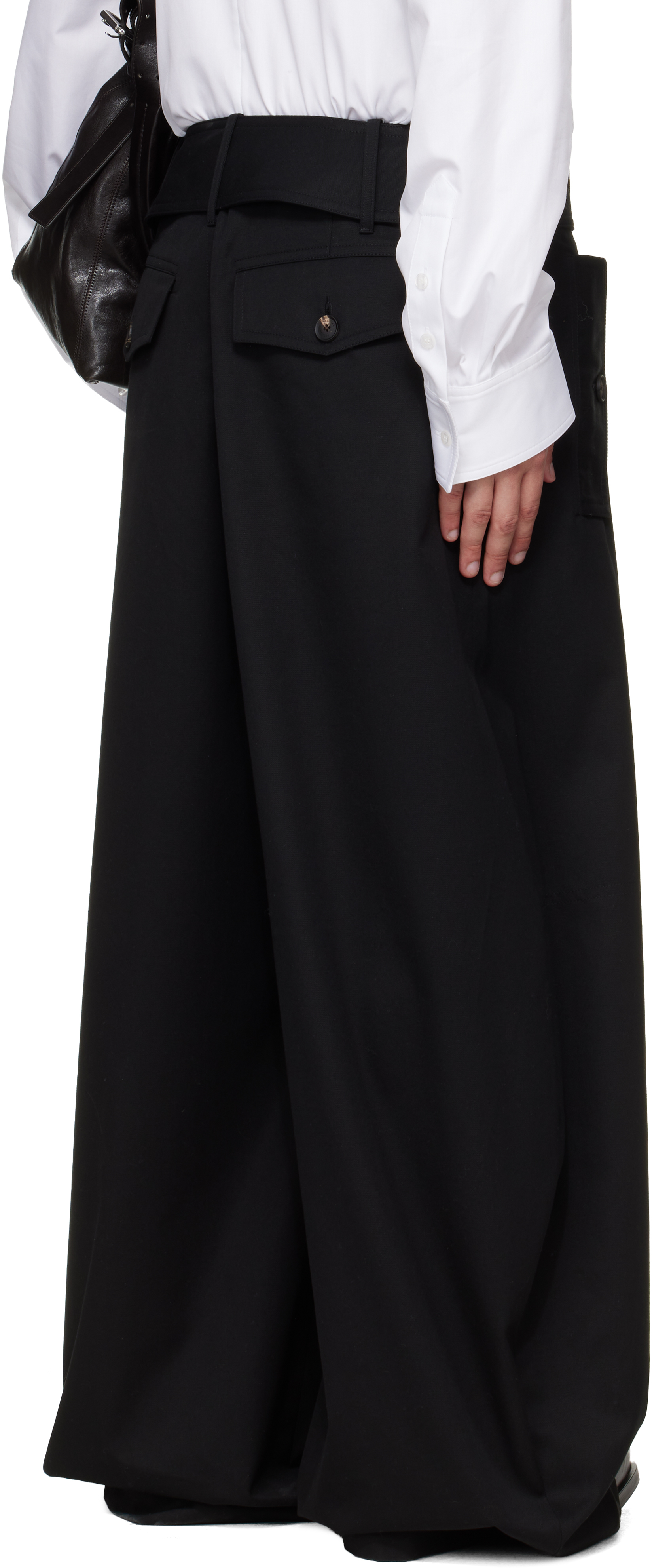 Black Belted Trench Trousers