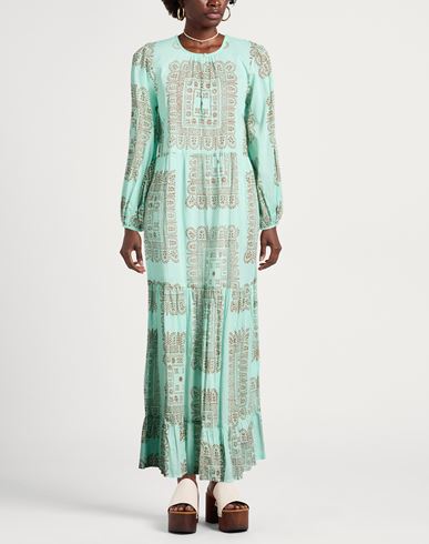 Woman Maxi dress Light green Size 10 Cotton