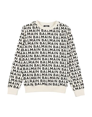 Kid Boy Sweatshirt White Size 10 Cotton, Elastane