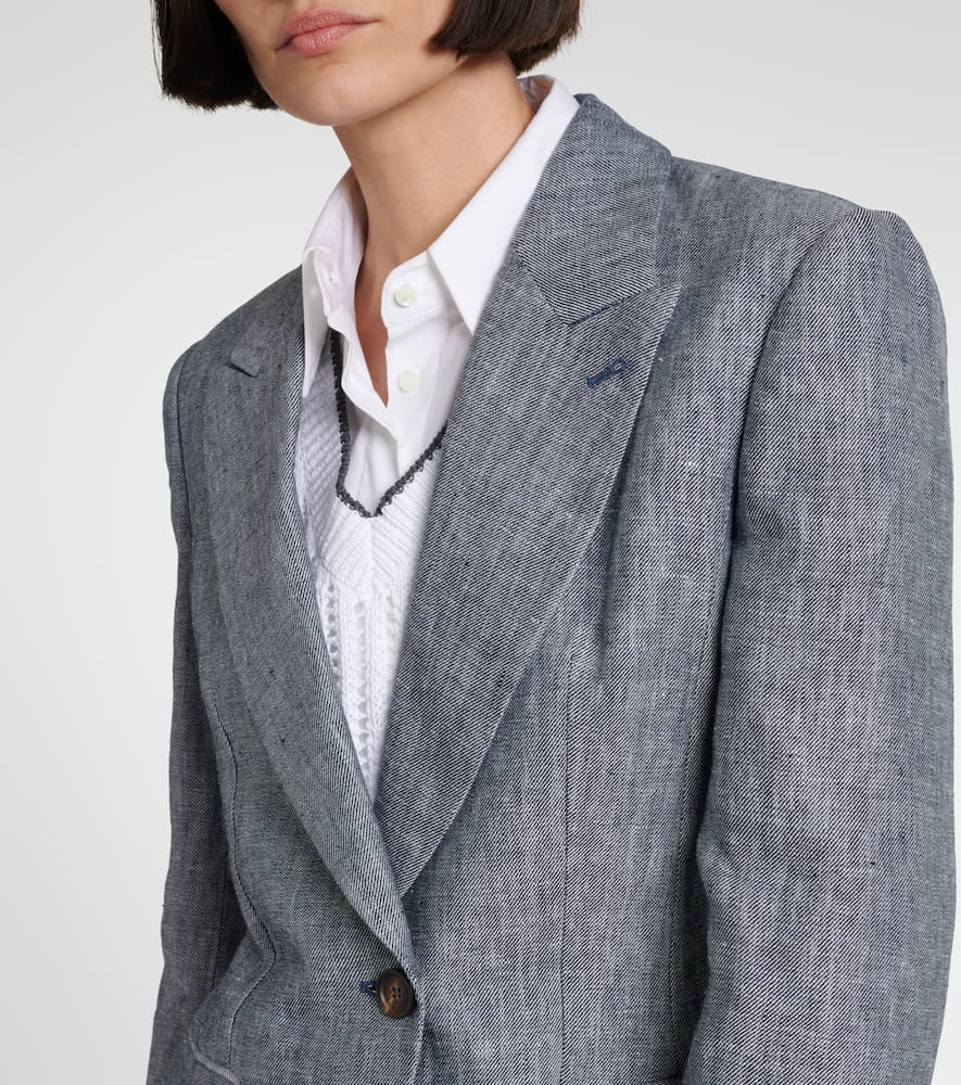 Hemp and linen blazer