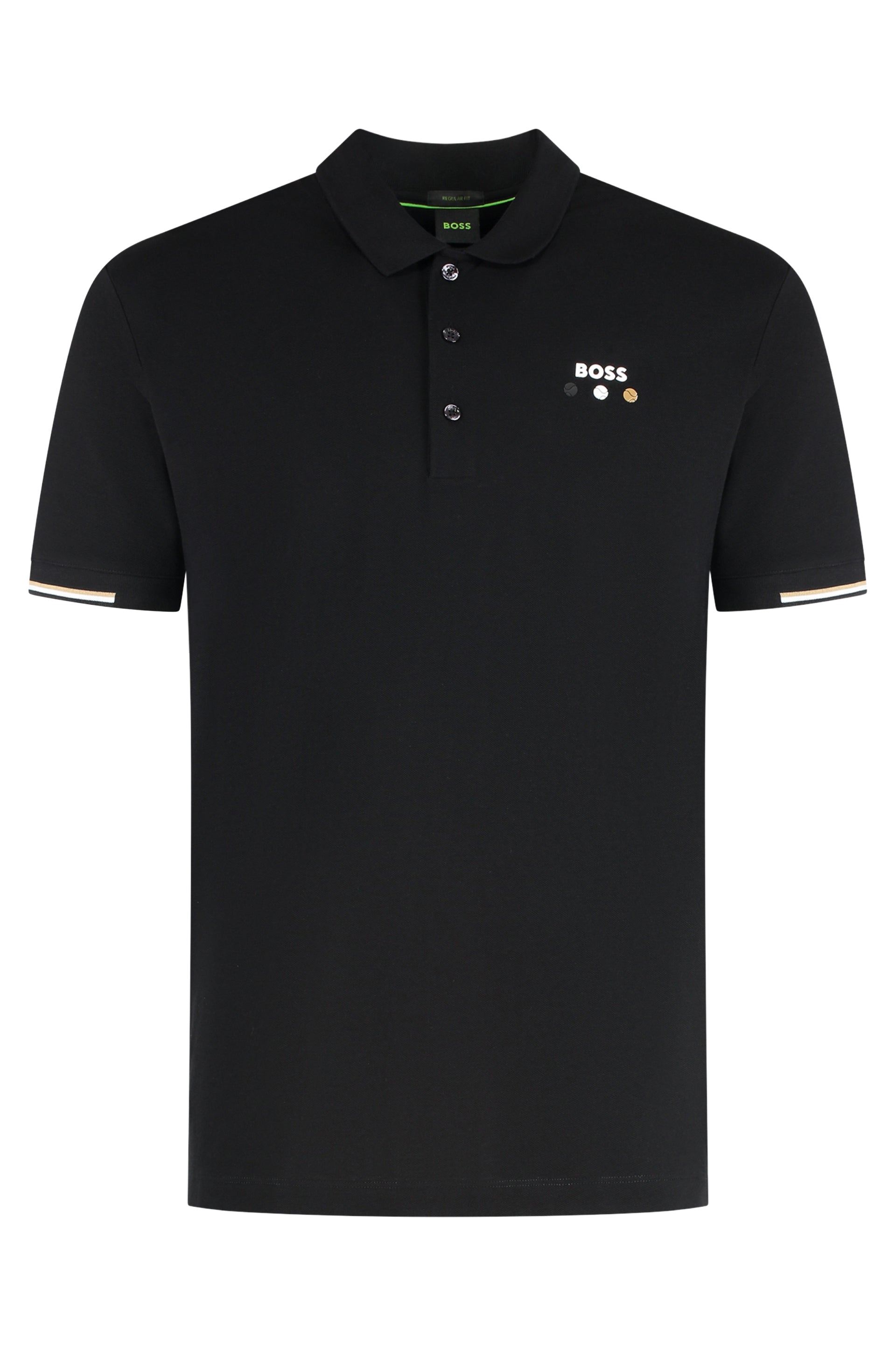 Cotton-Piqué Polo Shirt — Black