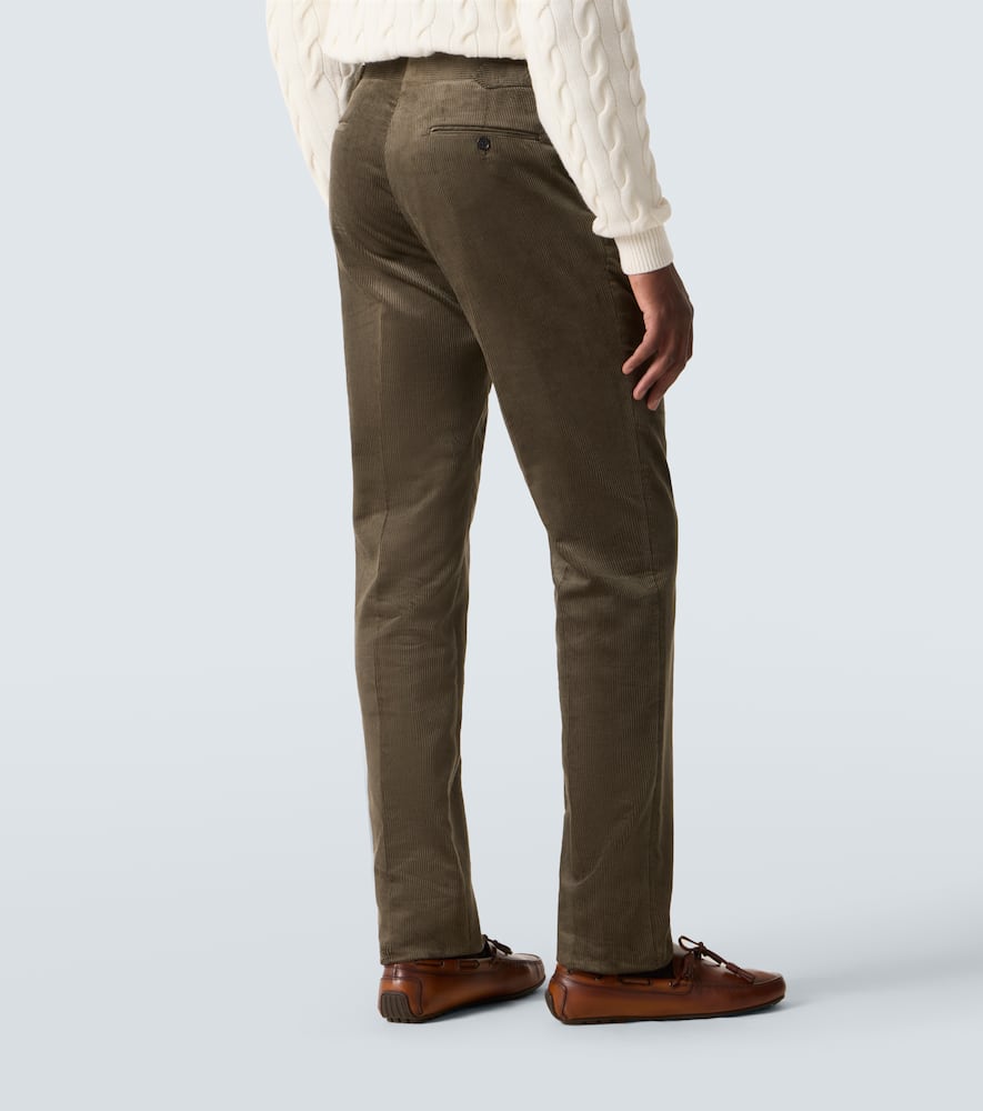 Cotton corduroy slim pants