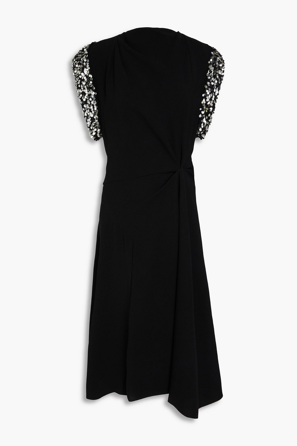 Leronia sequin-embellished crepe midi dress - Black - FR 34