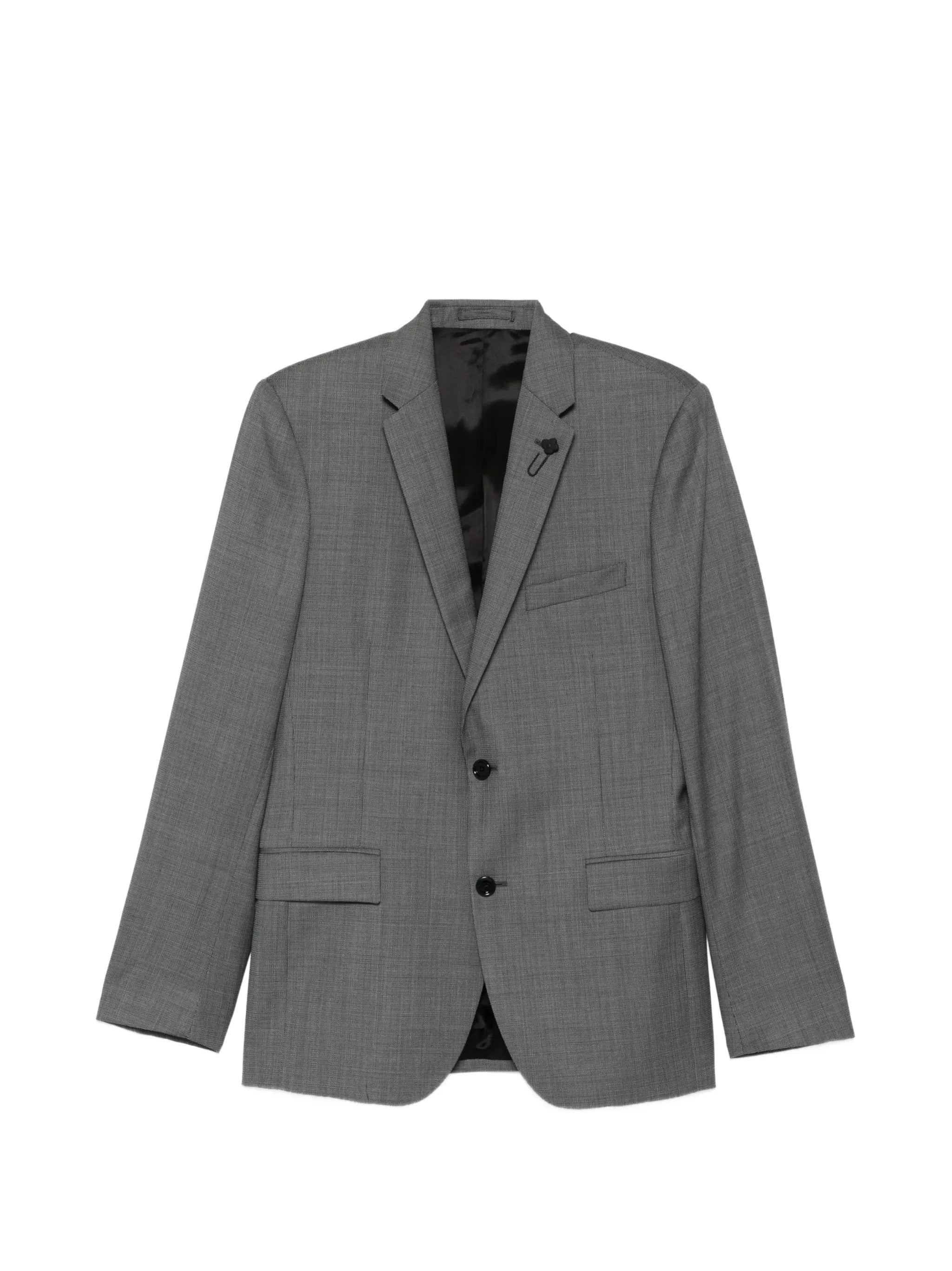 Single-Breasted Virgin Wool Suit for Men