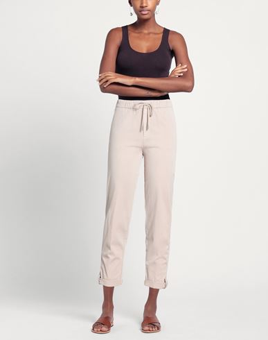 Woman Pants Beige Size 10 Cotton, Elastane