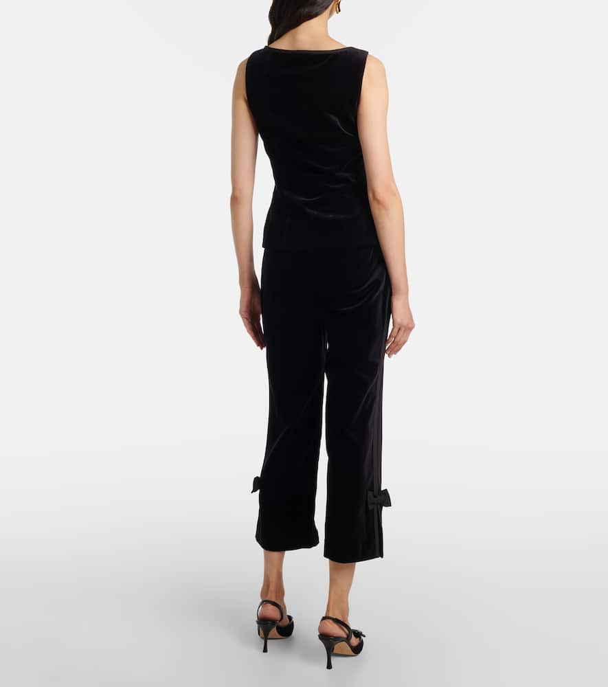 Quincy cotton velvet cropped pants
