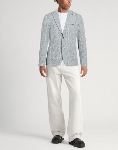Man Blazer Navy Size 38 Cotton, Polyester, Linen