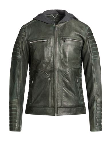 Man Jacket Dark green Size L Sheepskin