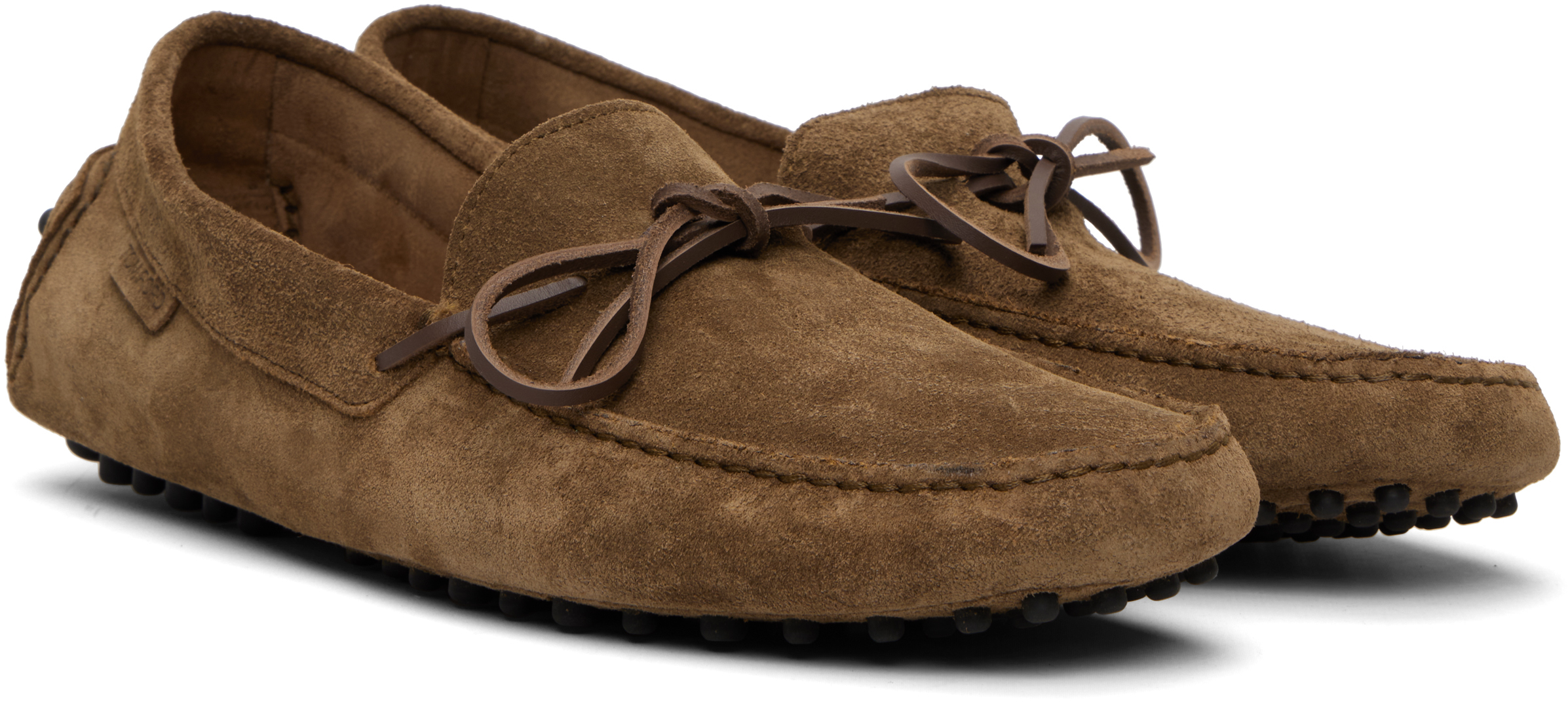 Taupe Rod Suede Loafers