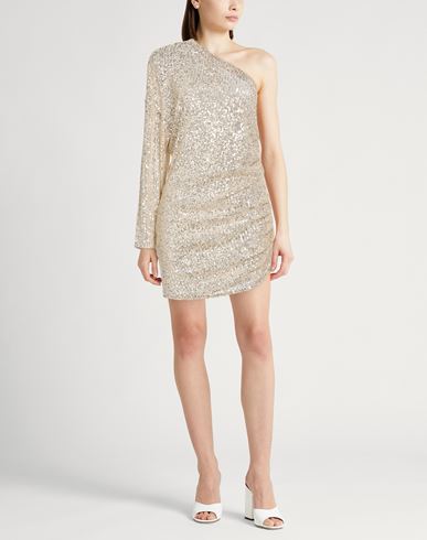 Woman Mini dress Beige Size M Polyester