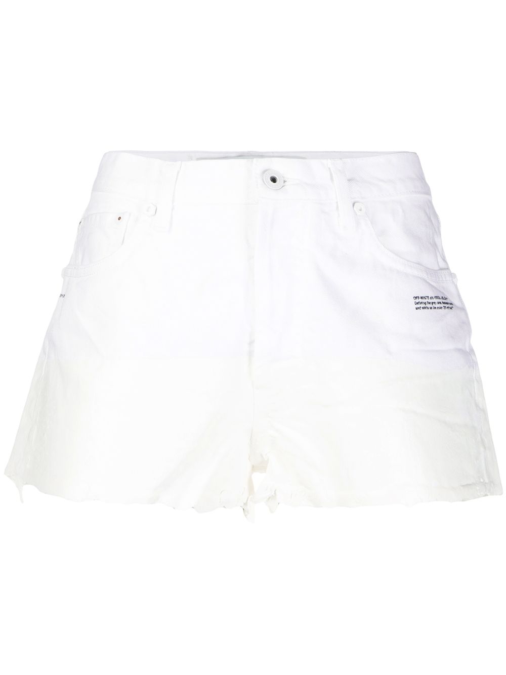 Dipped hem denim shorts