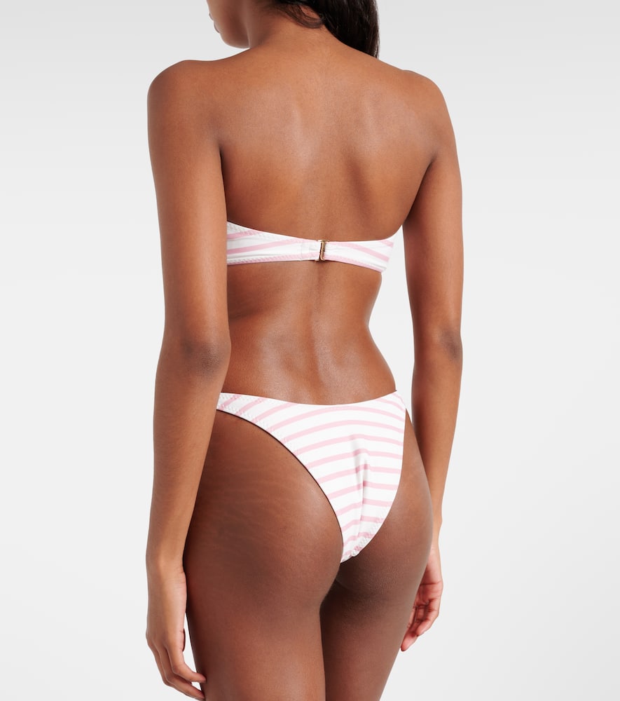 Rose 90s floral-appliqué bikini bottoms