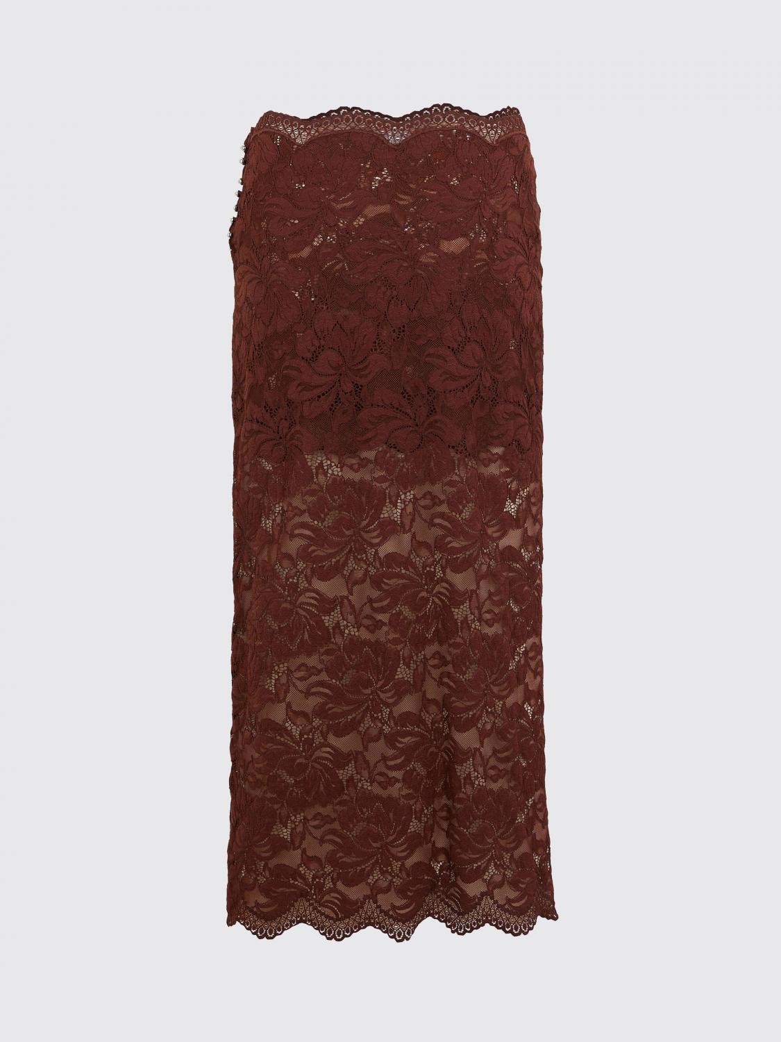 Skirt Woman color Brown